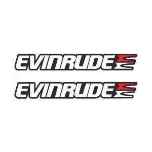 Evinrude 스티커 데칼 비닐 선외 해양 모터 보트 낚시 프리미엄용 2개