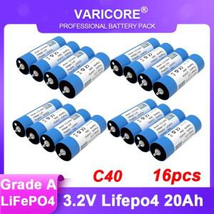 자동차 모터 배터리 수정 나사 A 등급 셀용 팩 C40 LiFePO4 인산염 4S 12V 바이크 오토바이 3.2V 20Ah 16개