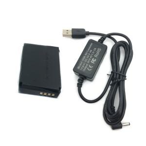 LP-E12 LP E12 더미 배터리 + USB 어댑터 케이블 캐논 EOS M M2 M10 M50 키스 카메라 보조베터리 ACK-E12 D