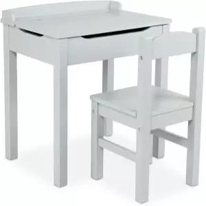 멜리사 더그 우드 트탑 책상 및 의자 - 회색