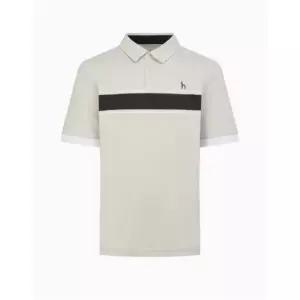 [갤러리아] [26SS]베이지 남성 컬러배색 반팔 카라 티셔츠 HUTS6B351I1