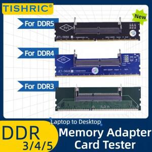 TISHRIC DDR3 노트북용 데스크탑 메모리 어댑터 카드 테스터 RAM 커넥터 DIMM SO-DIMM PC 변환기