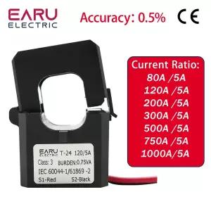 분할 코어 전류 변압기 센서 AC 개방형 CT 80A 120A 200A 300A 500A 750A 1000A 클램프 고주파 변압기 5A