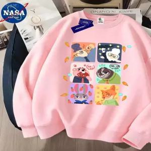 주토피아 캐릭터 맨투맨 티셔츠 면 봄 긴팔티 키즈 초등학생 여아 라운드 순면