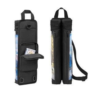 TCG/MTG 매트와 호환되는 클리어 플레이매트 튜브 가방, 게이밍 케이스, u201D 게임 카드 있는 홀더가 PCS 주사위 보관 어깨끈이 용기 플레이매트용 2개의 L24 W14 가방 X 가능한 조절