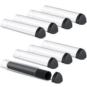 Hsei 8Pcs 게이밍 프리즘 플레이매트 튜브 카드 떨어지지 나갈 수 굴러 수납용 포스터 들어오고 있으며, 쉽게 않습니다(블랙, 케이스 표면에서 15인치 홀더 클리어)