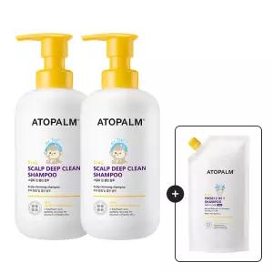 (정품) 아토팜 키즈 스칼프 딥 클린 샴푸 460ml 증정 2i1샴푸 400ml(리필)