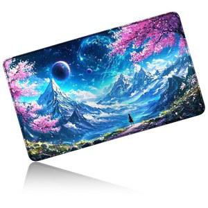 MTG용 디쿠어 24 x 14 인치, 트레이딩 TCG 커맨더 게이밍 - 존 플레이 매직 게임 블루 덱 카드 패드, 잉크 마운틴 MTG 데스크 매트