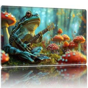 MTG용 플레이 매트, 게임 매트 24 마우스패드 x 방지 책상 및 백업 미끄럼 연주 14 인치, 카드용 버섯 보드 TCG 기타 매트-프로그 고무