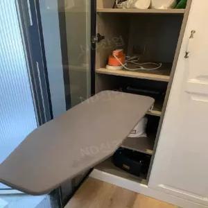 벽걸이 다리미판 휴대품 보관소 접이식다리미판 스탠드 푸시 풀 댐핑  홈