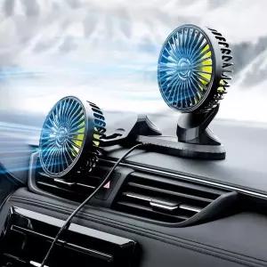 차량용 트윈선풍기 각도조절 USB 듀얼팬 카선풍기 GUO4+2ypV