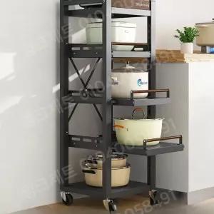 전기밥솥 선반 레일 슬라이딩 렌지대 바퀴 거치대 앵글