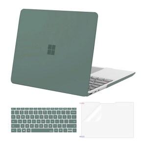 [미국배송] MOSISO 케이스는 MICROSOFT SURFACE LAPTOP GO 3/2/1 12.4 인치 2023 2020 출시(모델: 2013 및 1943) 보호 플라스틱 하드 쉘 키보드 커버 화면 보호기 에메랄드 그린과만 호환됩니다