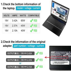 에이서 아스파이어 3 5 시리즈용 AC 충전기 A315-22 58/59 24P 적합