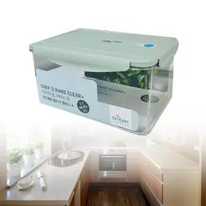 [콩심팥심]용기 냉동밥 반찬통 밀폐 클리어 플러스 직사각 4.5L 실리콘용기