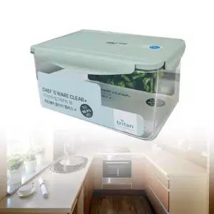 용기 냉동밥 반찬통 밀폐 클리어 플러스 직사각 4.5L 실리콘용기