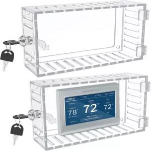 열쇠가 달린 에어컨 온도 조절기 잠금 장치가 있는 가드 아크릴 벽 커버 가능한 난방 및 제어 패널