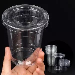 10P 테이크아웃 PET 컵 350ml 일회용 아이스 디저트 zHj3+8KGU