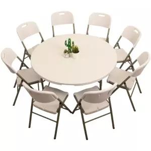 접이식 보조 간이 원형테이블 식탁 대형 트레이 학생 폴딩 접이식테이블