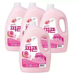 피죤 섬유유연제 핑크로즈 본품 2500ml 4개 대용량