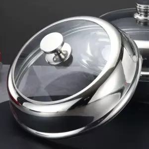 냄비 뚜껑 주방용 핸들 직경 8cm 38Cm 스테인리스 콘형 스틸 고궁