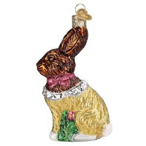 [미국배송] 크리스마스 트리를 위한 올드 월드 초콜릿 부활절 토끼 유리 풍선 장식 수작업 홀리데이 컬렉션