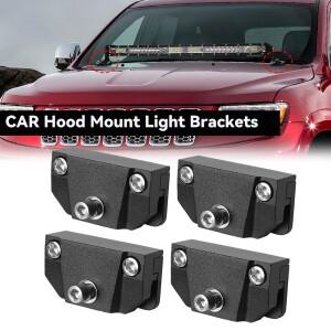 자동차 엔진 후드 LED 작업등 장착 브래킷 보닛 커버 필러 홀더 클램프 클립 무타공 SUV 4WD 4X4용