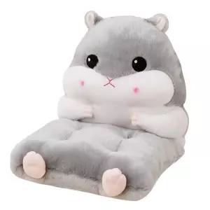 햄스터 쿠션 캐릭터 인형 동물 귀여운 침대 수면 그레이