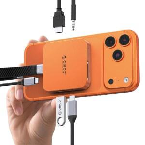[미국배송] ORICO 10GBPS 마그네틱 M.2 도킹 스테이션 8IN1 USB C HUB 및 2230 NVME 인클로저(HDMI 4K@60HZ SD /TF SOLT AUX 100W PD 아이폰호환 / 애플호환 IPAD용 독)