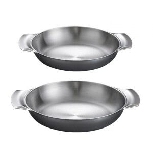 스테인리스 스틸 냄비 가정용 빠른 가열 이중 손잡이 다기능 해산물 프라이팬 주방 캠핑