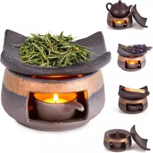 와이지펫 수제 세라믹 아로마테라피 디퓨저 허브 버너 및 캔들 왁스 워머 틸라이트 홀더 휴식 명상을 위한