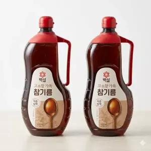 백설 고소함 가득 참기름 1.5L 2개