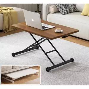 리프트업 테이블 식탁 엘리티어 90x60cm 수납 접이식 티테이블