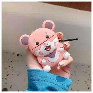 동글마우스 실리콘커버 에어팟케이스 귀여운디자인 (핑크)