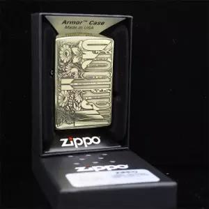 황동 아머 5면 딥조각 플라워 에디션 ZIPPO 라이터