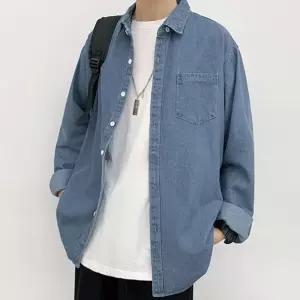 남자 여자 청남방 빅사이즈 데님 셔츠 캐주얼 패션