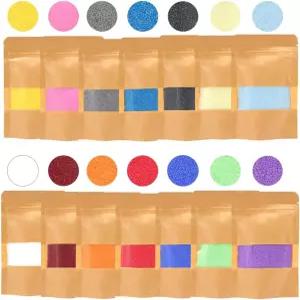 PHYMAT 14 컬러 샌드 캔들 100개 1.5LB 펄드 구슬 가루 식물 수제 만들기 결혼식 및 파티 장식용 왁스 세트