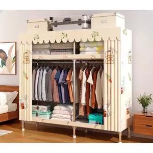 조립식 간이 옷장 행거 자취 원룸 기숙사 수납 커튼 커버