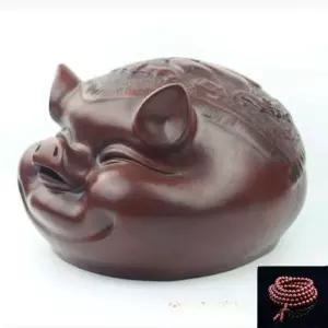 대박 나무 대형 엽전돼지 복돼지 금고 몸통형 30cm 연간부