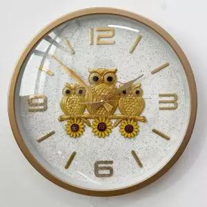 해바라기시계 골드 부엉이 벽시계 무소음 선물용 거실벽시계