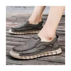 남성 캐주얼 봄가을 리얼 토오픈 하이탑 슈즈 워킹화 빅사이즈 가죽 수제화 BE3