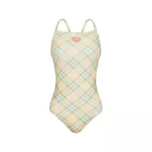 아레나 니팅 체크 원피스 크로스 스트랩백 A5FL1LO12BEG 383184