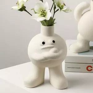도자기 꽃병 인테리어 소품 전통 세라믹 화병 다실용 북유럽화병