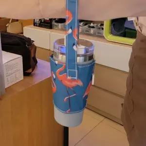 드링크백 패브릭 텀블러파우치 블루밍고 패브릭컵홀더