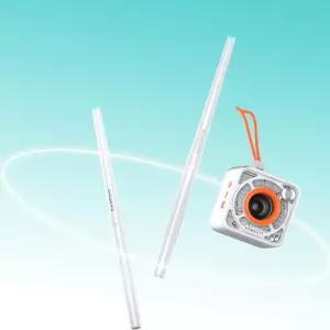 전자 드럼 세트 휴대용 - 3.5mm 입력이 가능한 조용한 연습 에어 스틱 포켓드럼 앱 레슨 게임 랜야드