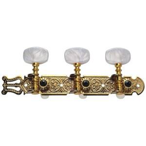 골든 게이트 F-219 클래식 기타 튜너 - 2개의 플랭크(3+3) 골드