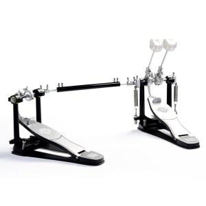 PLADRUBO P800 다이렉트 드라이브 더블 베이스 페달 - 항공우주 등급 소재, 드럼 세트용 일체형 구조(더블) 블랙