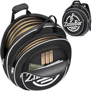 6mm 패딩 칸막이가 있는 ZiZuuBar 22인치 심벌백, 휴대용 손잡이가 드럼 심벌 긱백, 백팩 스트랩, 더블 레이어 보호 기능이 심벌백 및 액세서리에 적합합니다