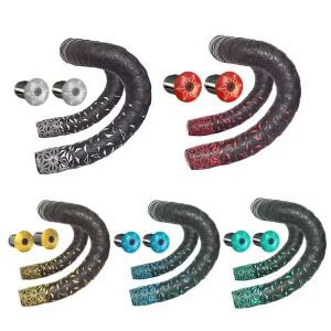 도로 자전거 바 테이프 슈퍼 끈적 쿠시 스타 페이드 PU 미끄럼 방지 충격 흡수 장치 랩 듀얼 플매트 카펫