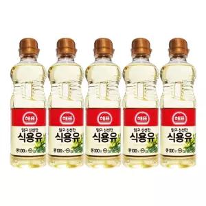 해표 맑고 신선한 콩 식용유 대두유 0.5L X 5개